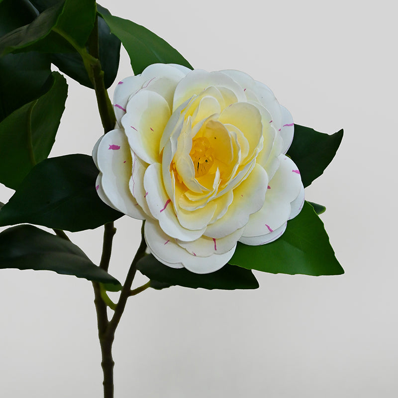 Edeina Artificial Rose Without Pot (Off White) - 3 Feet media 4