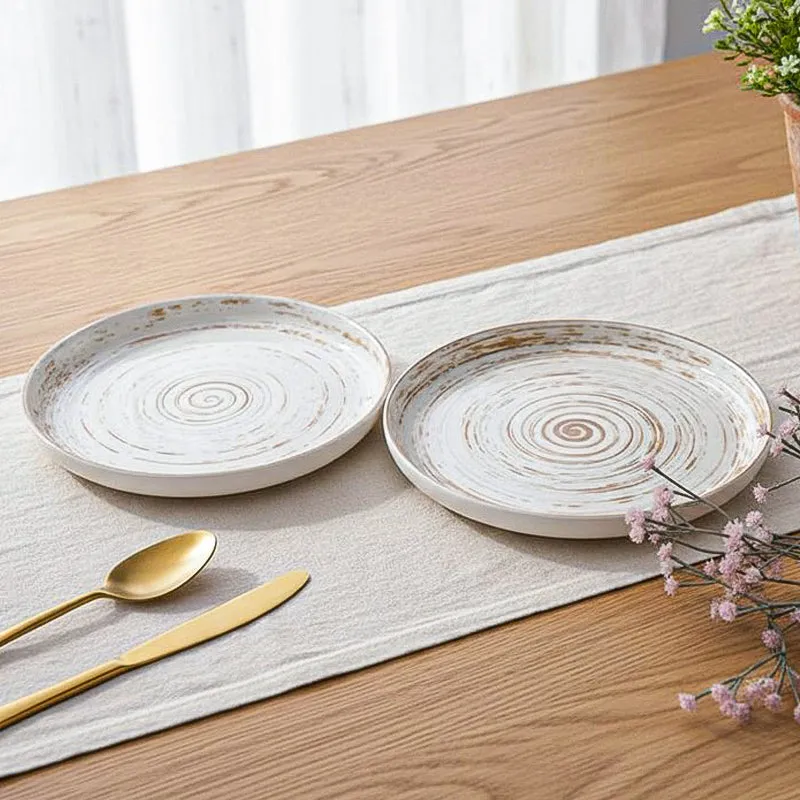 Lunar Brown Snack Plate - Set Of Two media 1