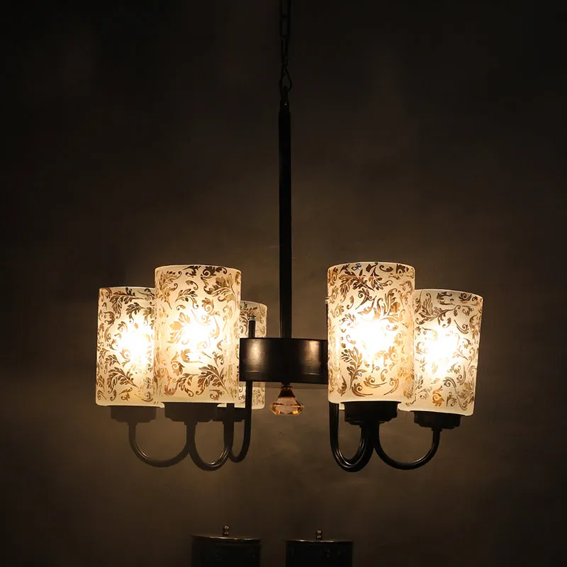 Floral Mist Glass Viya Ceiling Lamp media 1