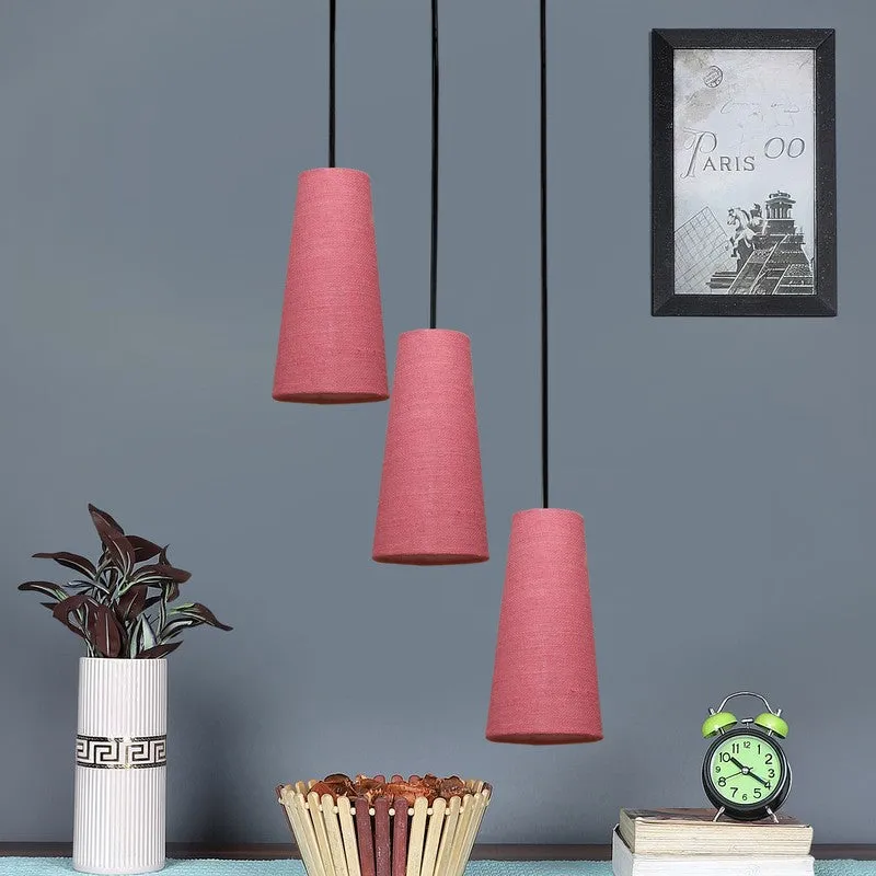 Nordic Neutral Triple Metal Ceiling Lamp - Pink media 3