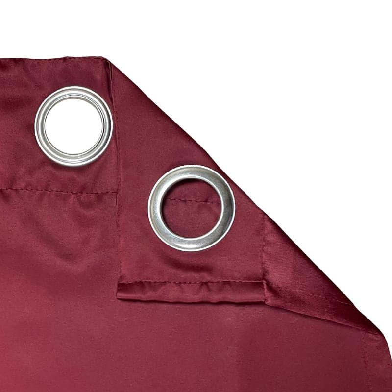 Swayam Rubeena Solid Curtain - Maroon media 4