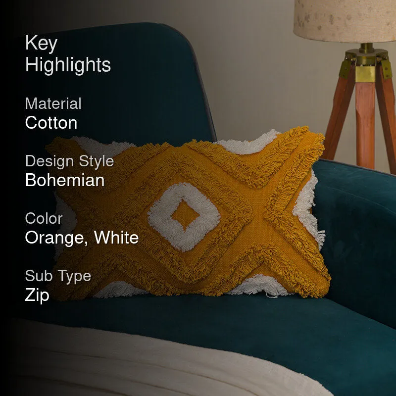 Brush Stitch Tufted Cushion Cover (Rectangle) - Yellow media 2