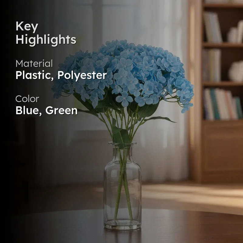 Linora Hydrangea Artificial Flower(Blue) - Set Of Two media 2
