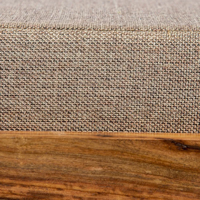 Lavro Sheesham Wooden Bench with Cushions (Beige) - Four Piece Set media 6