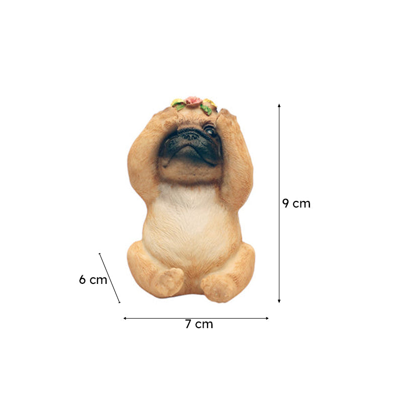 Fun Pug Trio Showpiece  - Set Of Three media 7