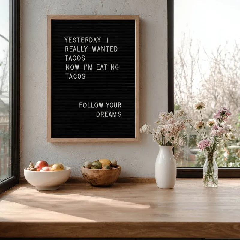 Taco Letters Archival Canvas Wall Art - Brown media 6
