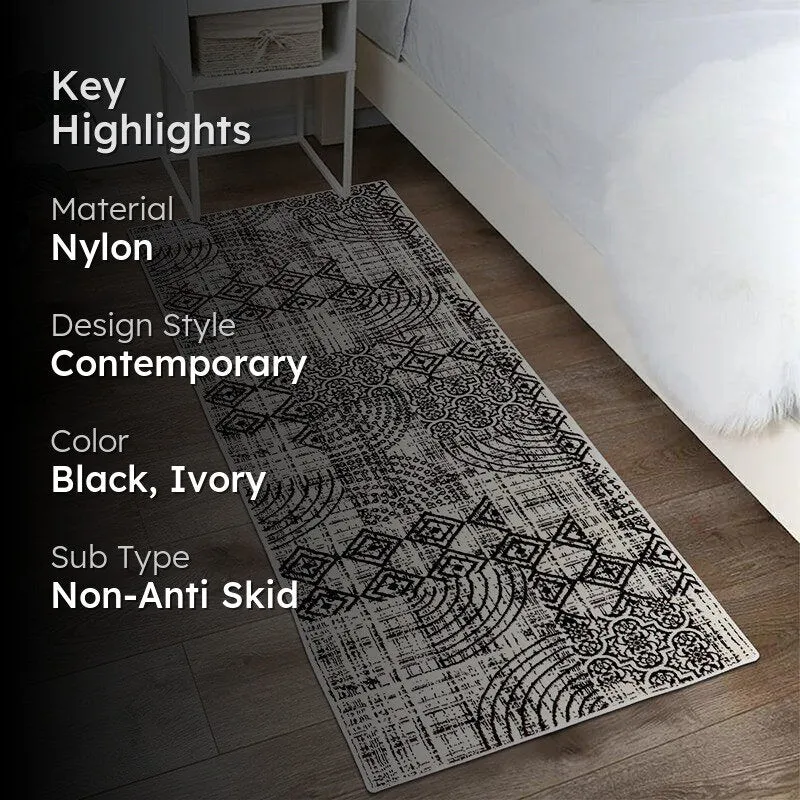 Lexo Non-Anti Skid Nylon Runner Rug - Black media 2