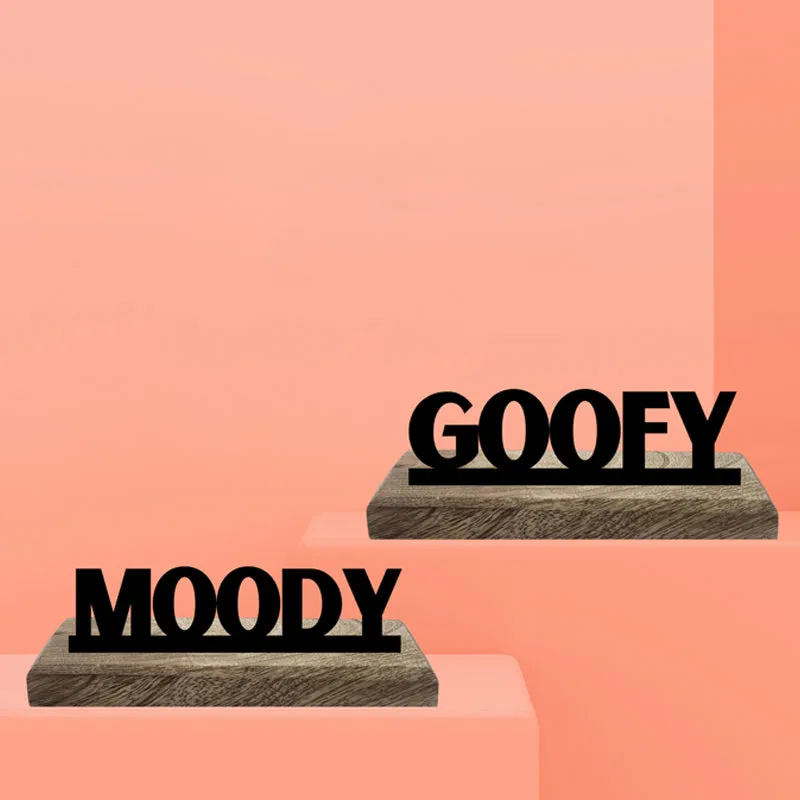 Goofy & Moody Typography Showpiece - Set Of Two media 3
