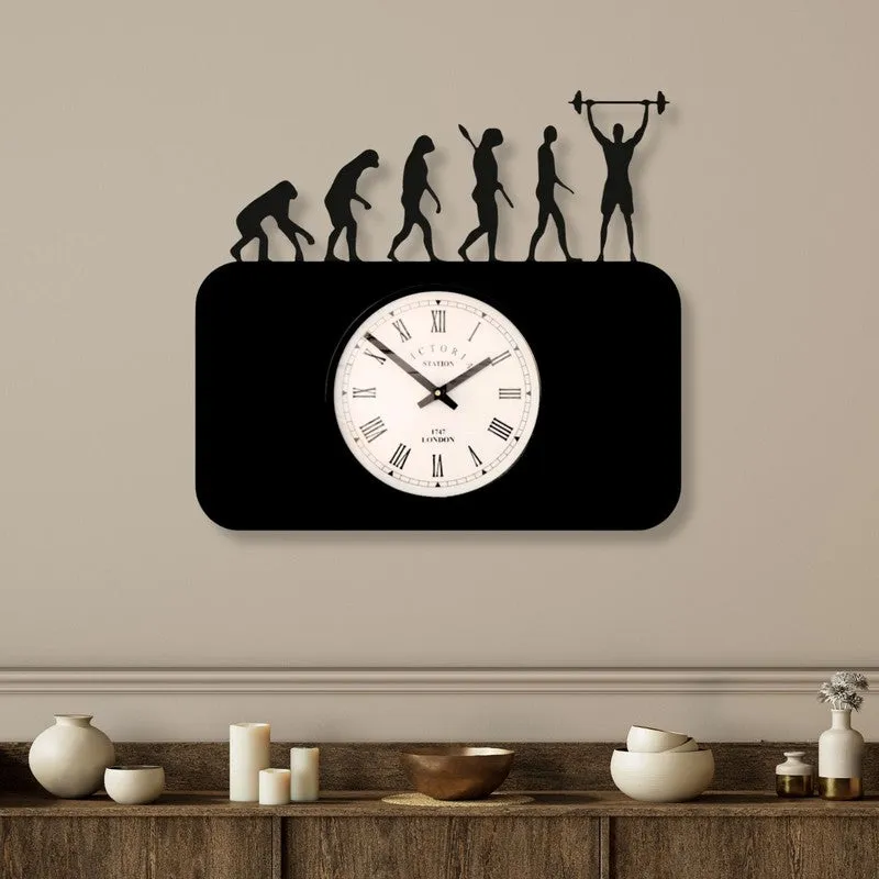 Evolution Steel Analog Wall Clock - Black media 1