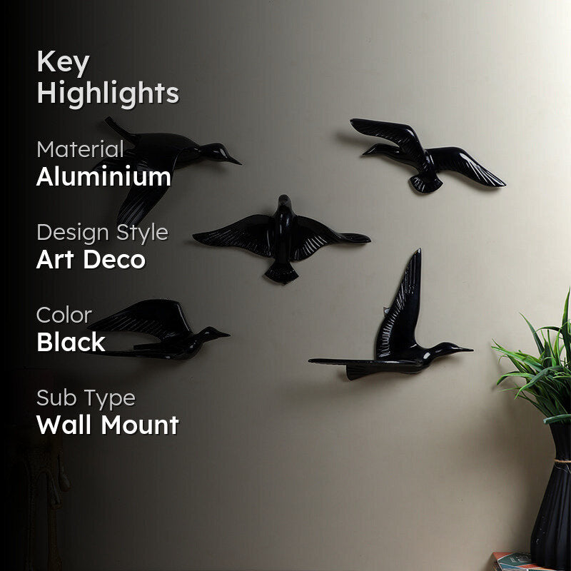 Shadowflight  Aluminium Wall Accent - Set Of Five image 2