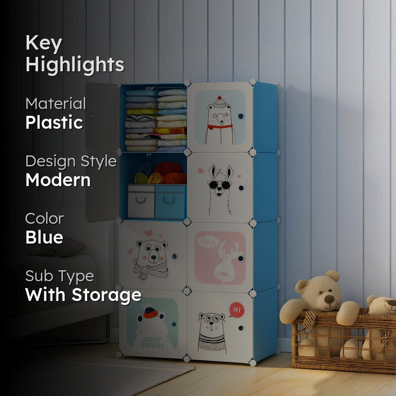 Rioware UrbanFold Storage Wardrobe Racks - Blue media 2