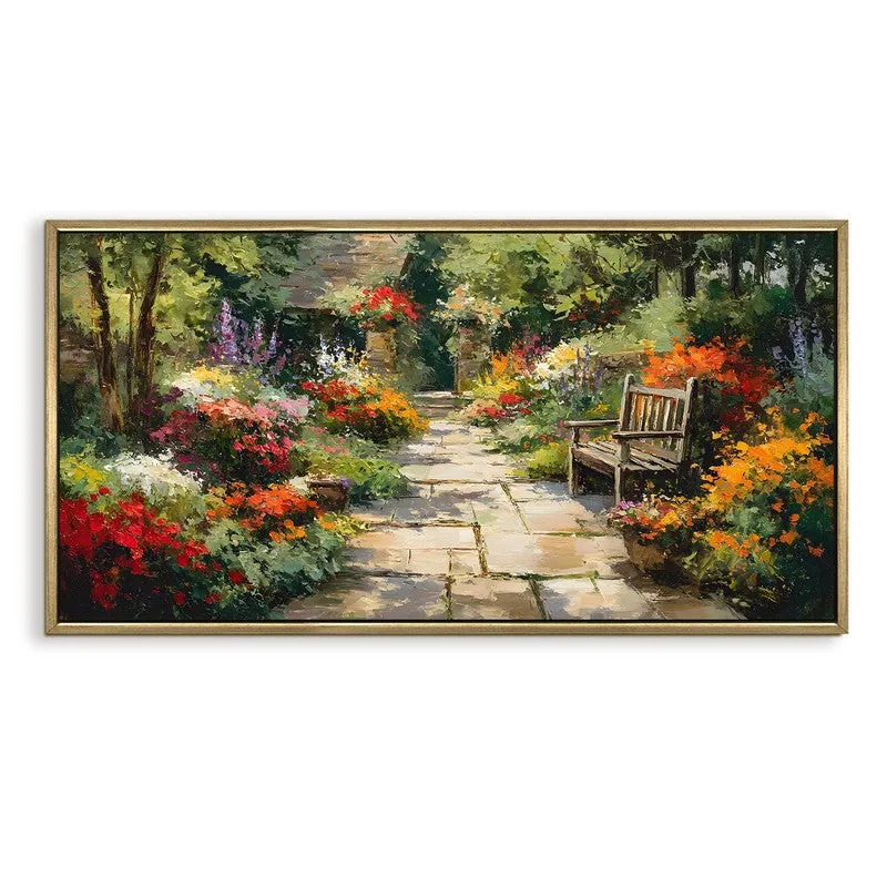Calm Retreat Canvas Wall Painting With Frame media 3