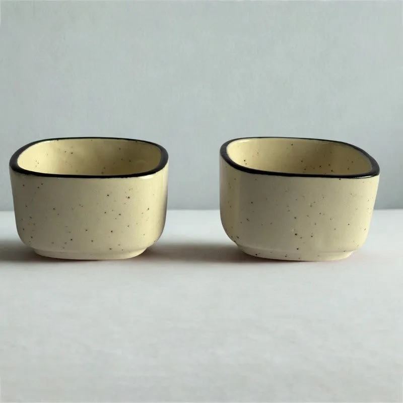 Culinex Ceramic Dip Bowls (White ,50 mL Each) - Set Of Two media 4