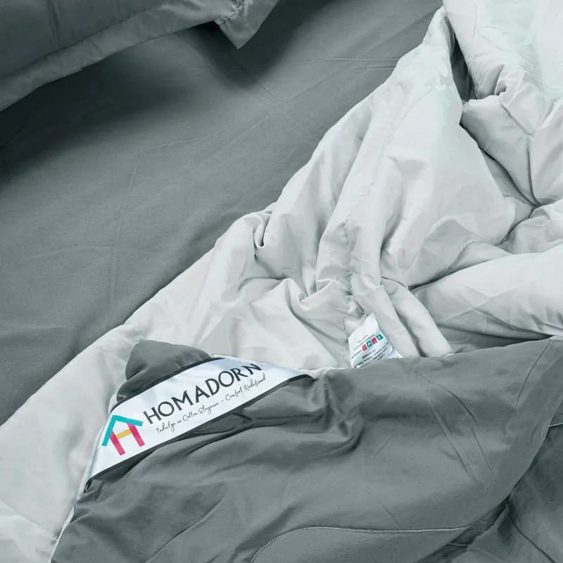 Lush Slumber Reversible Comforter (Grey) 90 GSM media 3