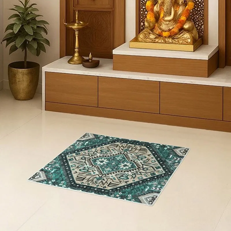 Iman Grace Prayer Mat (Green) - 550 GSM media 4