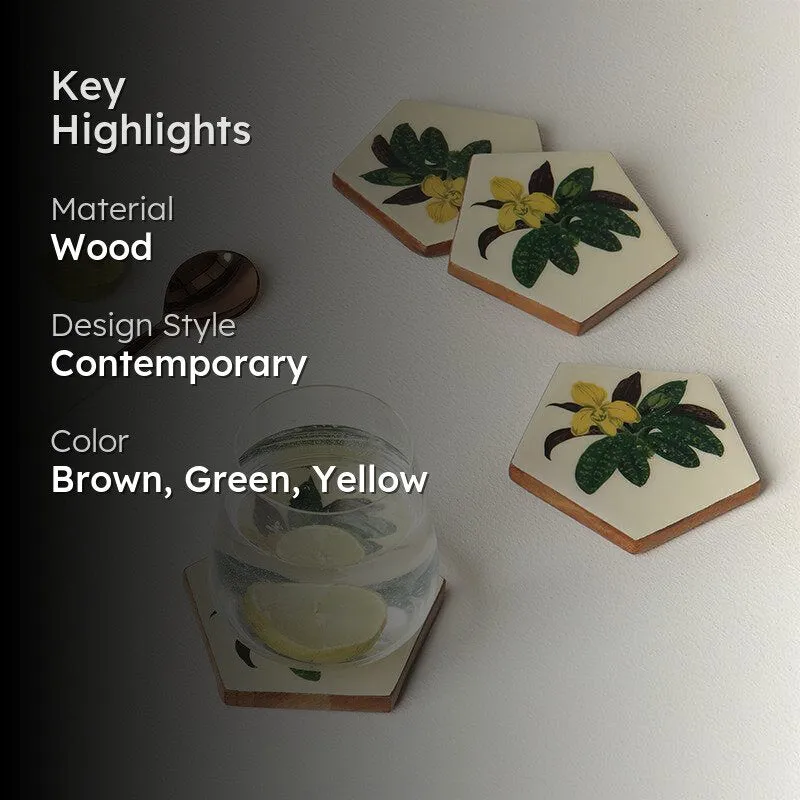 Valina Acacia Wood Coasters - Set Of Four media 2