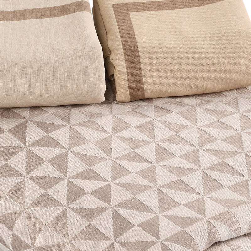 Pixel Nest Cotton Bedsheet (Beige) - 224 TC media 6