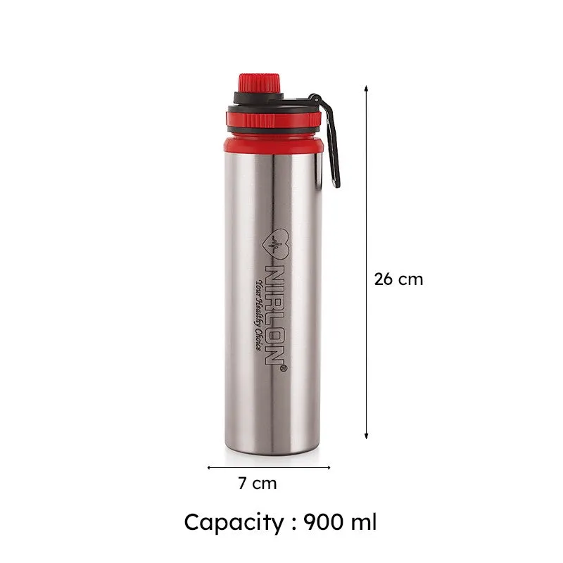 Solene Stainless Steel Water Bottle (Red) - 900 mL media 7