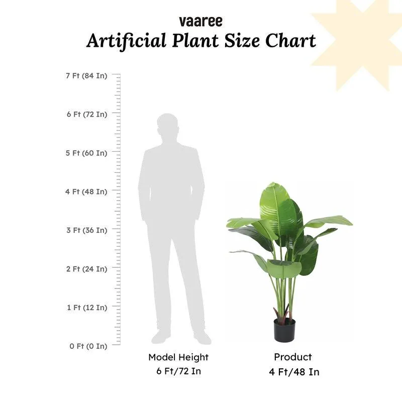 Faux Realtouch Bird of Paradise Plant With Black Plastic Pot - 3.9 Feet media 9