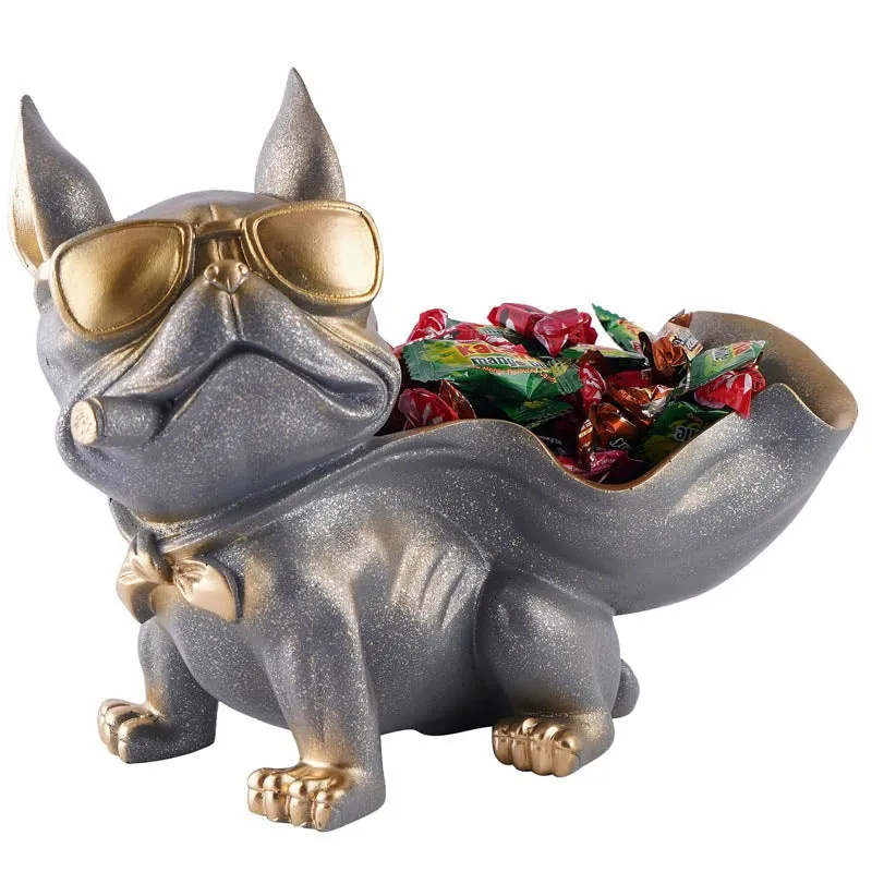 Sir Barks-a-lot Painted Polyresin Show Piece - Grey media 3