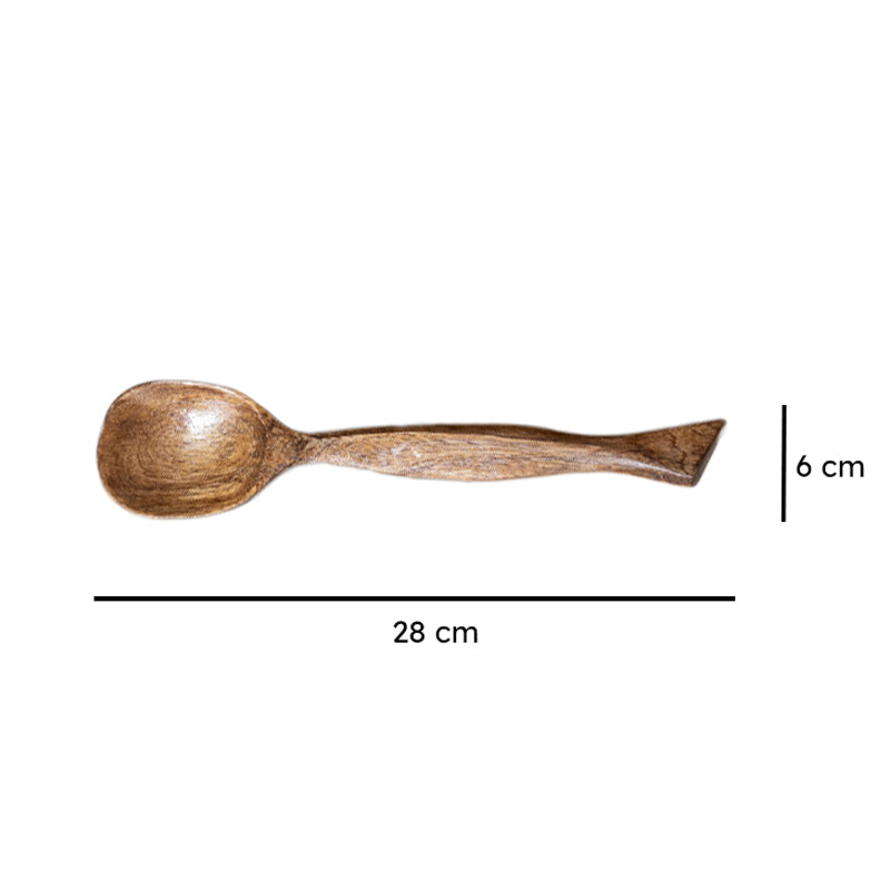 Akiro Handcrafted Mango Wood Serving Spoon media 4