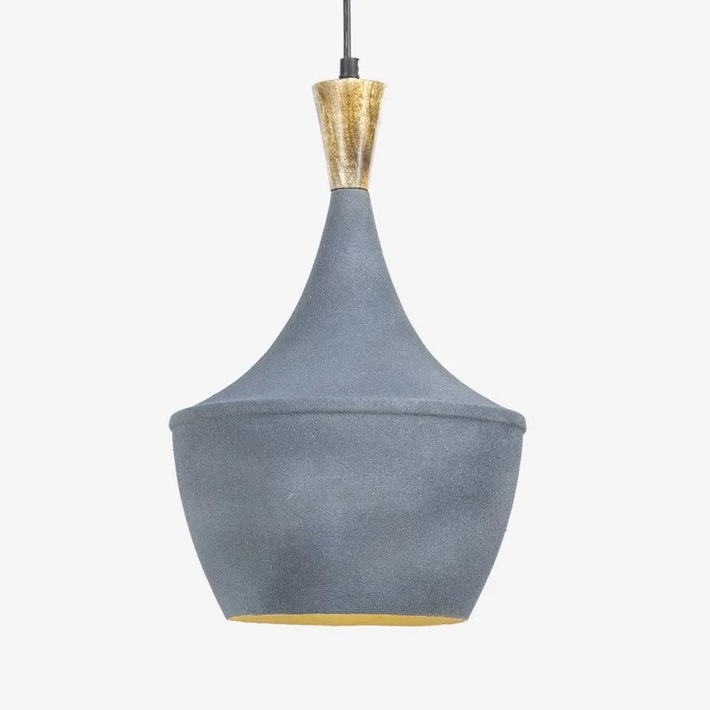 Orange Tree Gris Mango Wood Ceiling Lamp media 2