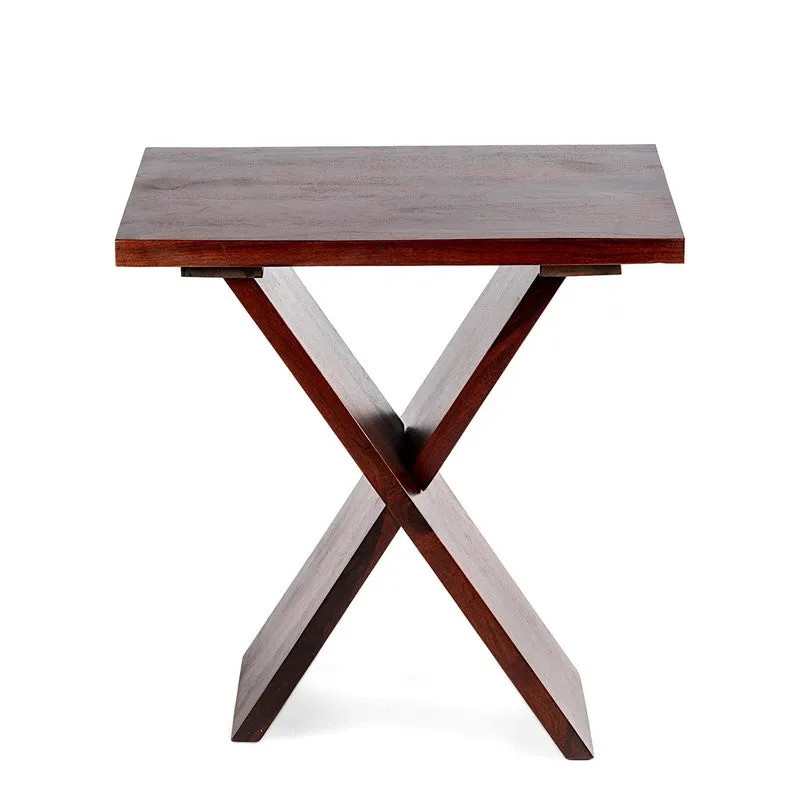 Fverox Sheesham Wooden Side & Bedside Table - Brown media 3