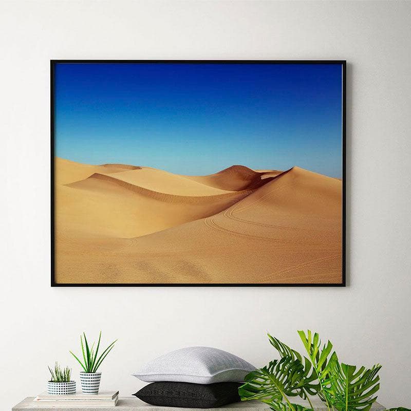 Imperial Sand Dunes Canvas Wall Painting - Black Frame