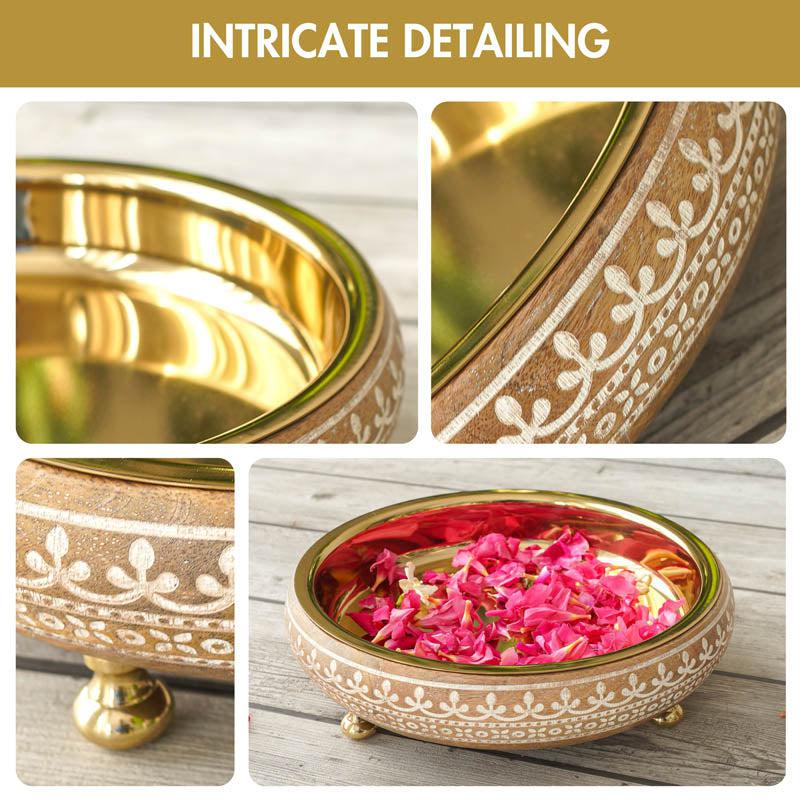 Heritage Charm Urli - Brown & Gold media 5