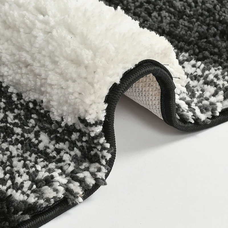Elvira Anti Skid Striped Bath Mat - Black media 3