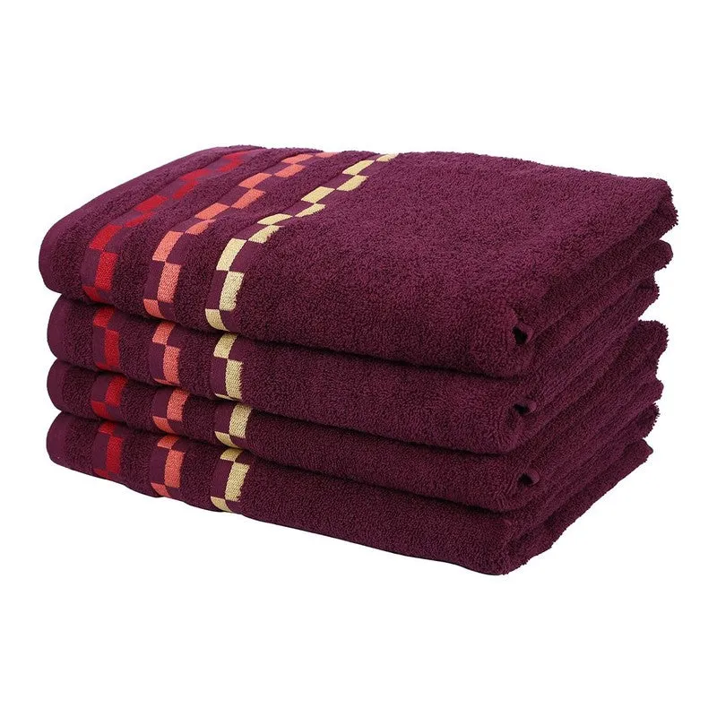 Aura Solids Bath Towel (Brown) - Set Of Four media 5