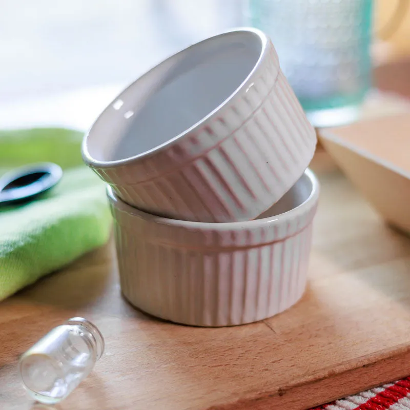 Dishlet Snack Bowl (White/170 mL Each) - Set Of Two media 1