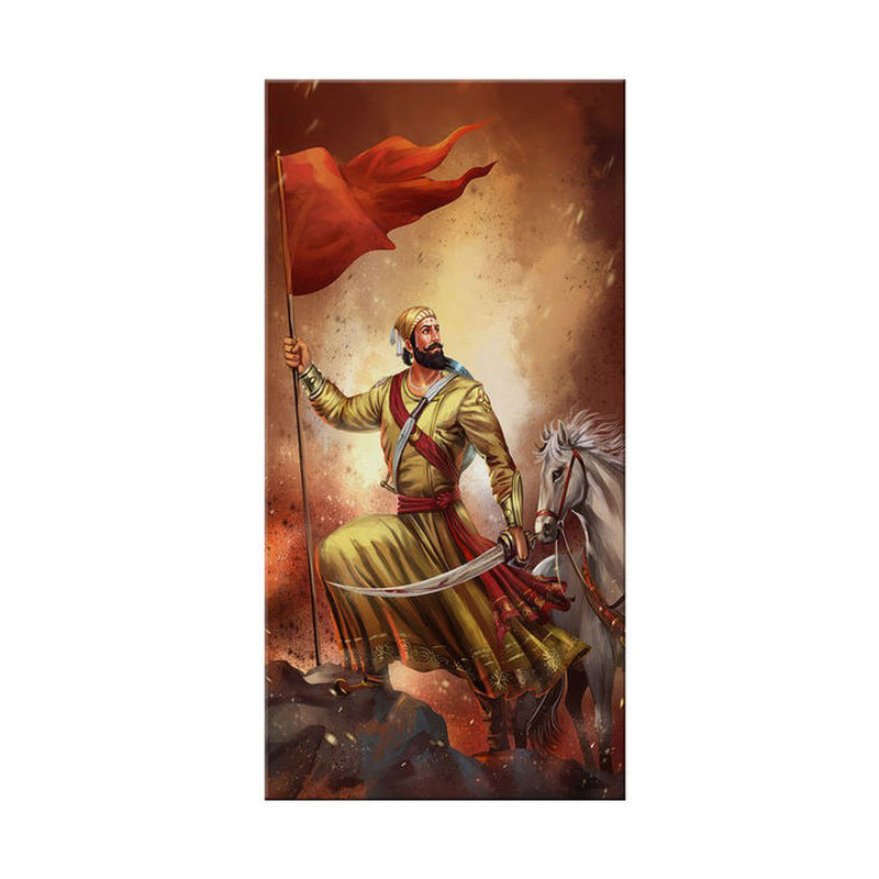 Victorious Shivaji Maharaj Wall Painting media 4