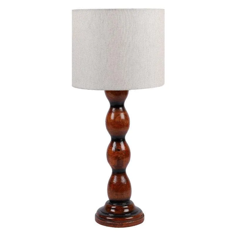 Callena Winde Fabric Table Lamp - White,Brown media 4