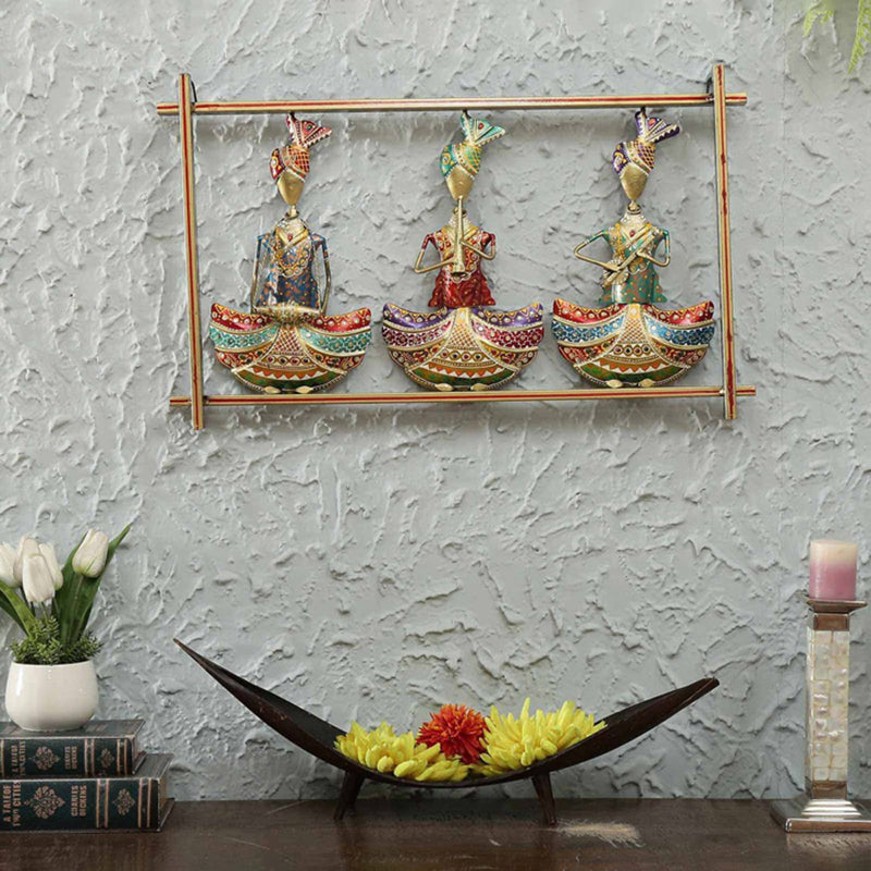 Trio Of Artists Iron Wall Accent