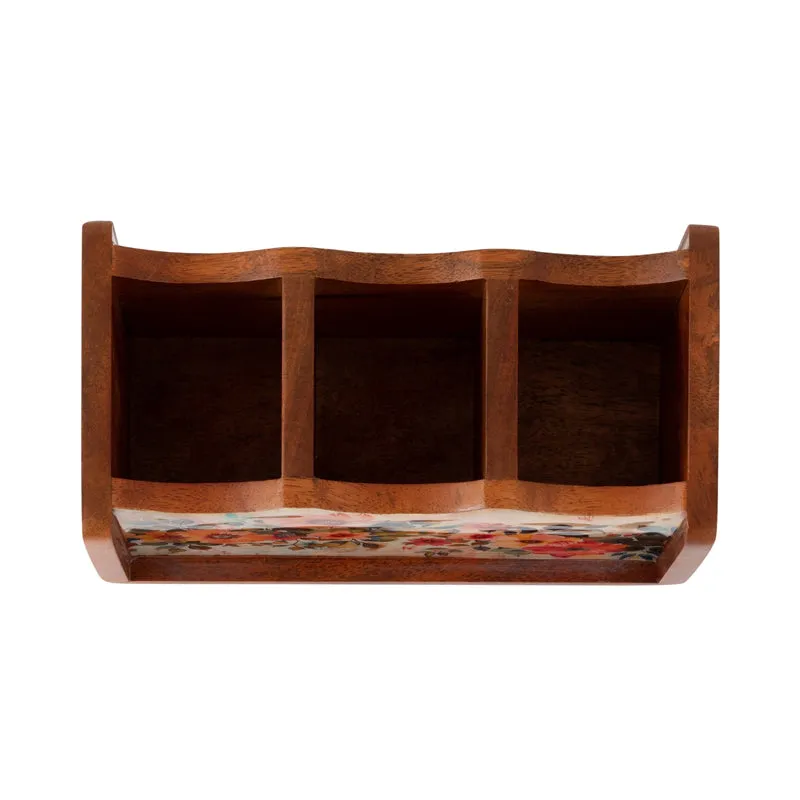 Phooldaan Handcrafted Mango Wood Cutlery Stand media 6