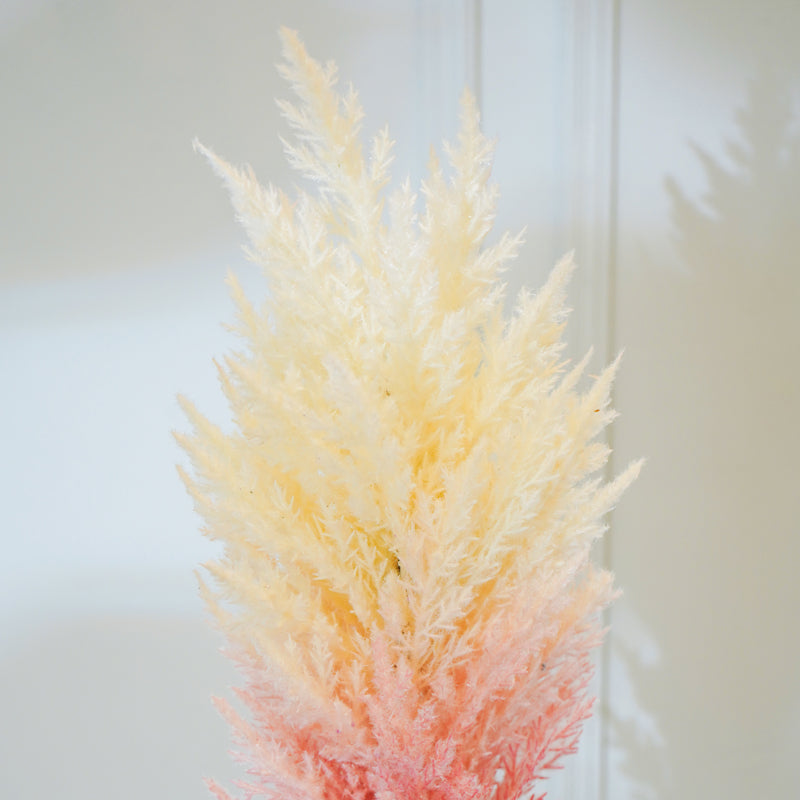 Faux Cortaderia Pampas Flower Stick (White Pink) - 45 CM media 4