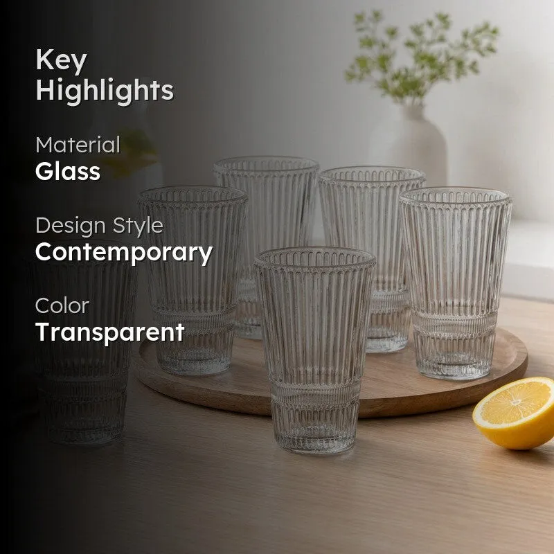 Glass Drinking Glasses (310 mL Each) - Set Of Six media 2