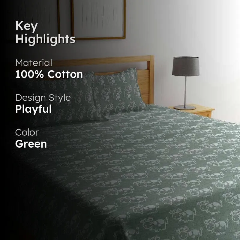Boo-Moo Bedcover - Green media 2
