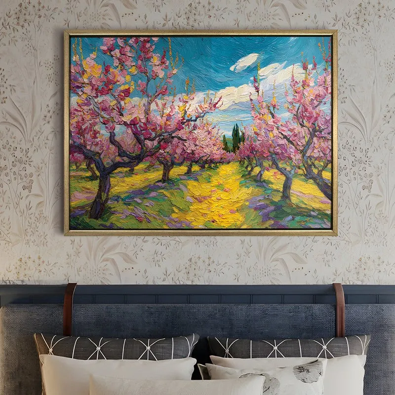 Orchard Glow Canvas Wall Painting With Frame media 5