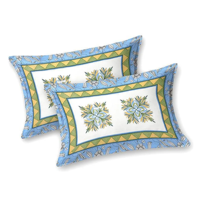 Nidra Nector  Floral Cotton Bedsheet (Green) - 150 TC media 6