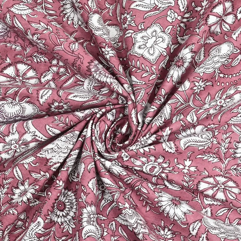 Patterny Cotton Bedsheet (Maroon) - 240 TC media 5
