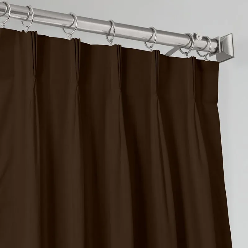 Noir Triple Pinch Pleat Blackout Curtain - Cocoa Brown media 3