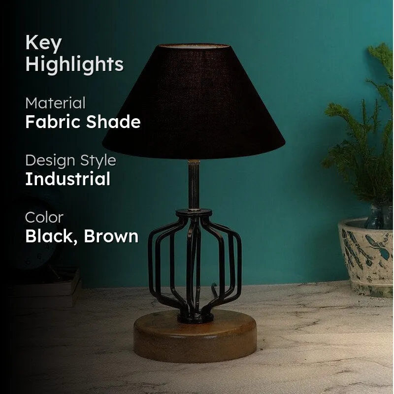 Cosmo Fabric Table Lamp - Black media 2