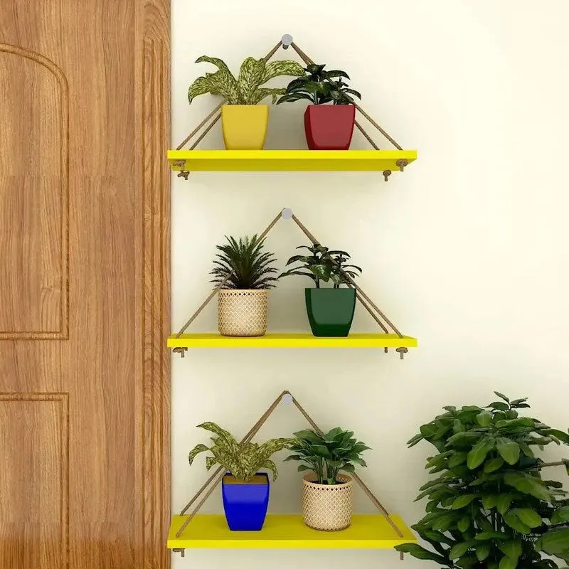 Accent Arc (MDF,Wood) Shelves - Set Of Three media 1