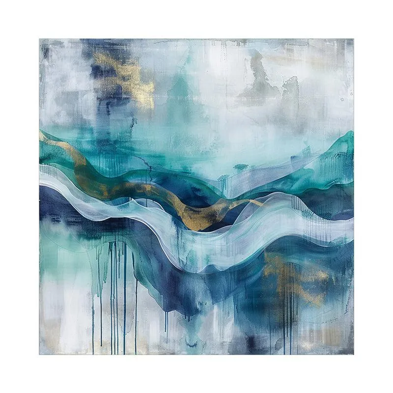 Calm Currents Abstract Wall Painting media 4