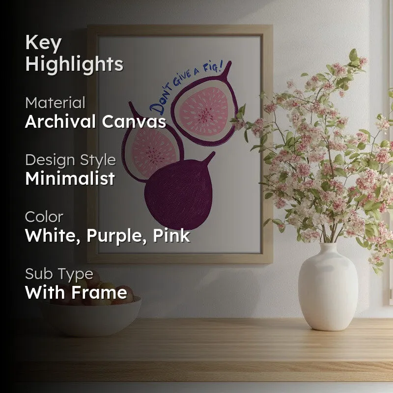 Fresh Fig Archival Canvas Wall Art - Brown media 2