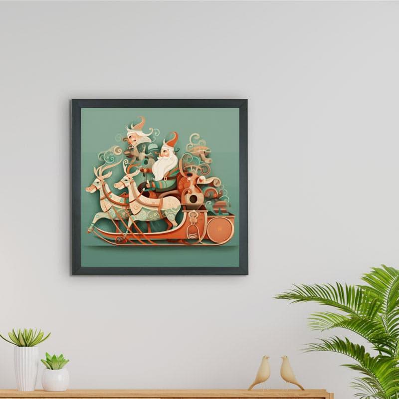 Christmas Sleigh Canvas Wall Art