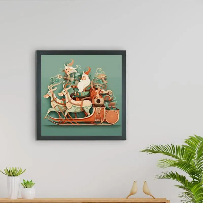 Christmas Sleigh Canvas Wall Art media 1