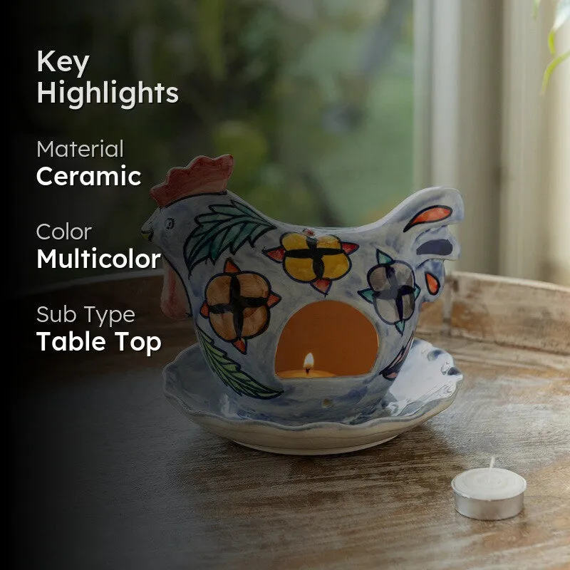 Birdsong Aura Handpainted Tealight Holder media 2